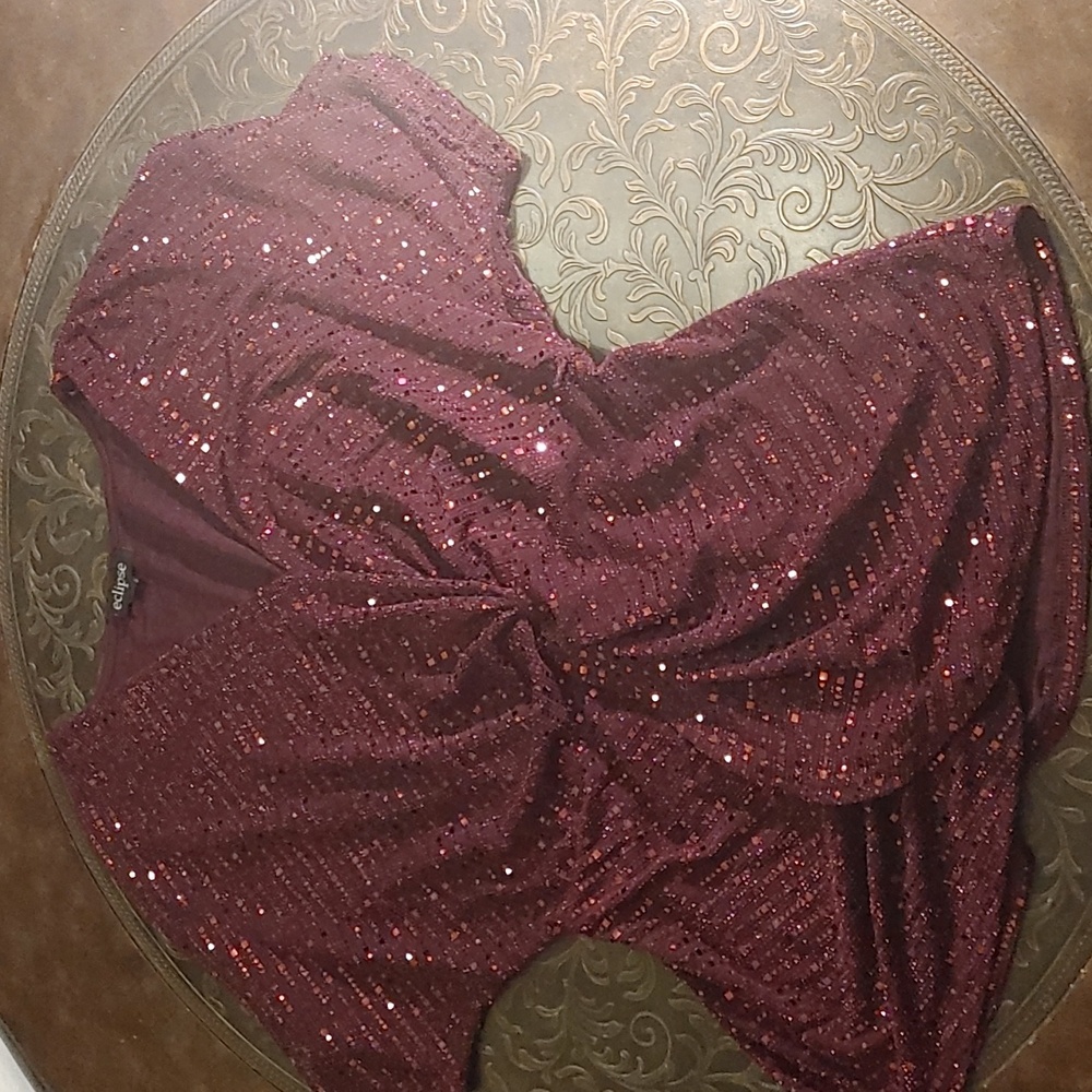 Eclipse Glitter Blouse Sz Lg
